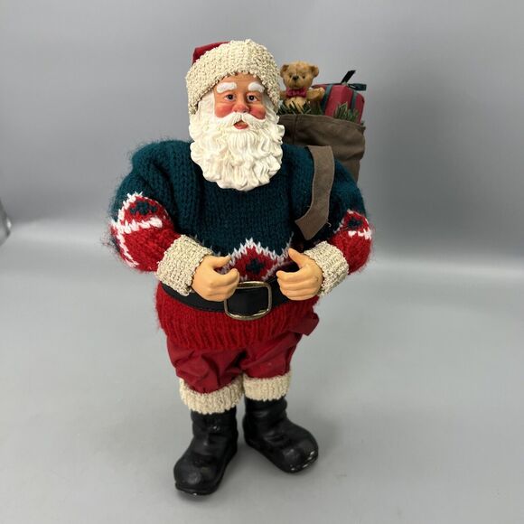 Vintage Santa Collectible World Bazaars Santa with Toy Sack 80525 #6 - Picture 13 of 16